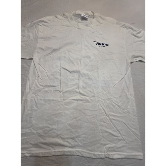 Viking Yachts Hanes Beefy Men's Size Large White Short Sleeve T-Shirt 2001 - Picture 5 of 5